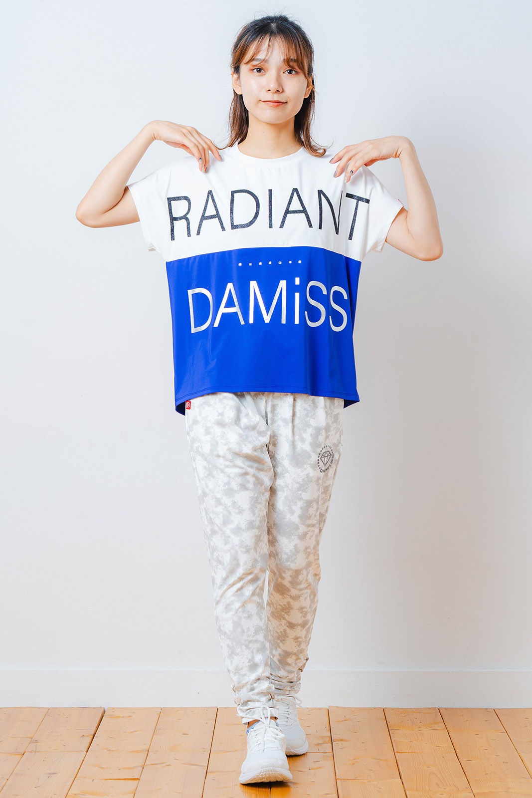 バイカラー Tシャツ ブルー 1534-1614