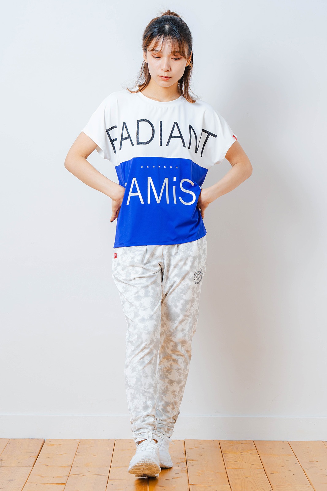 バイカラー Tシャツ ブルー 1534-1614