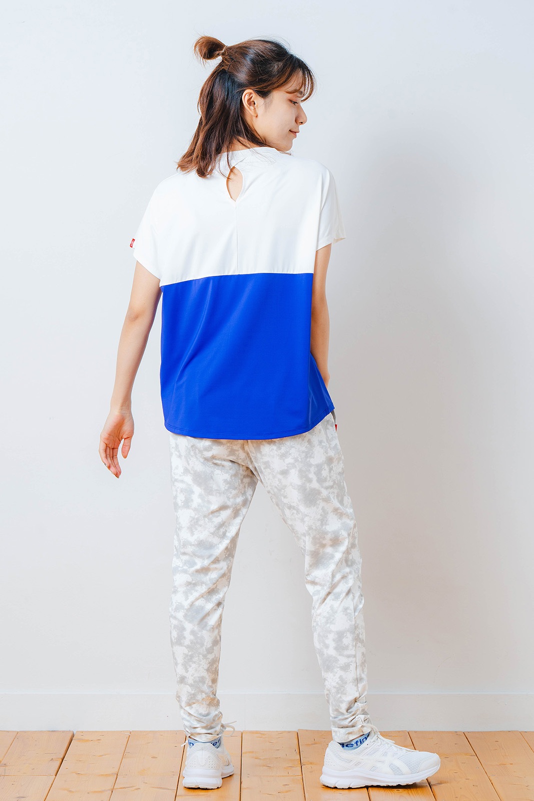 バイカラー Tシャツ ブルー 1534-1614