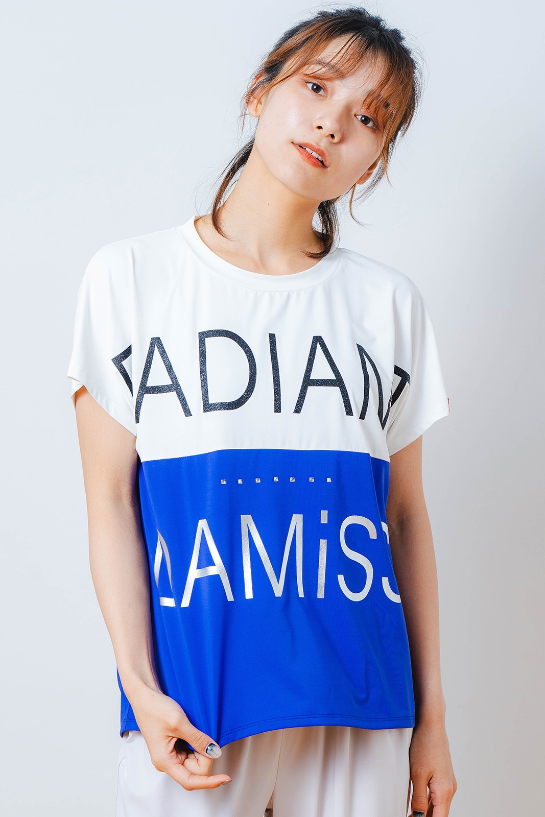 バイカラー Tシャツ ブルー 1534-1614