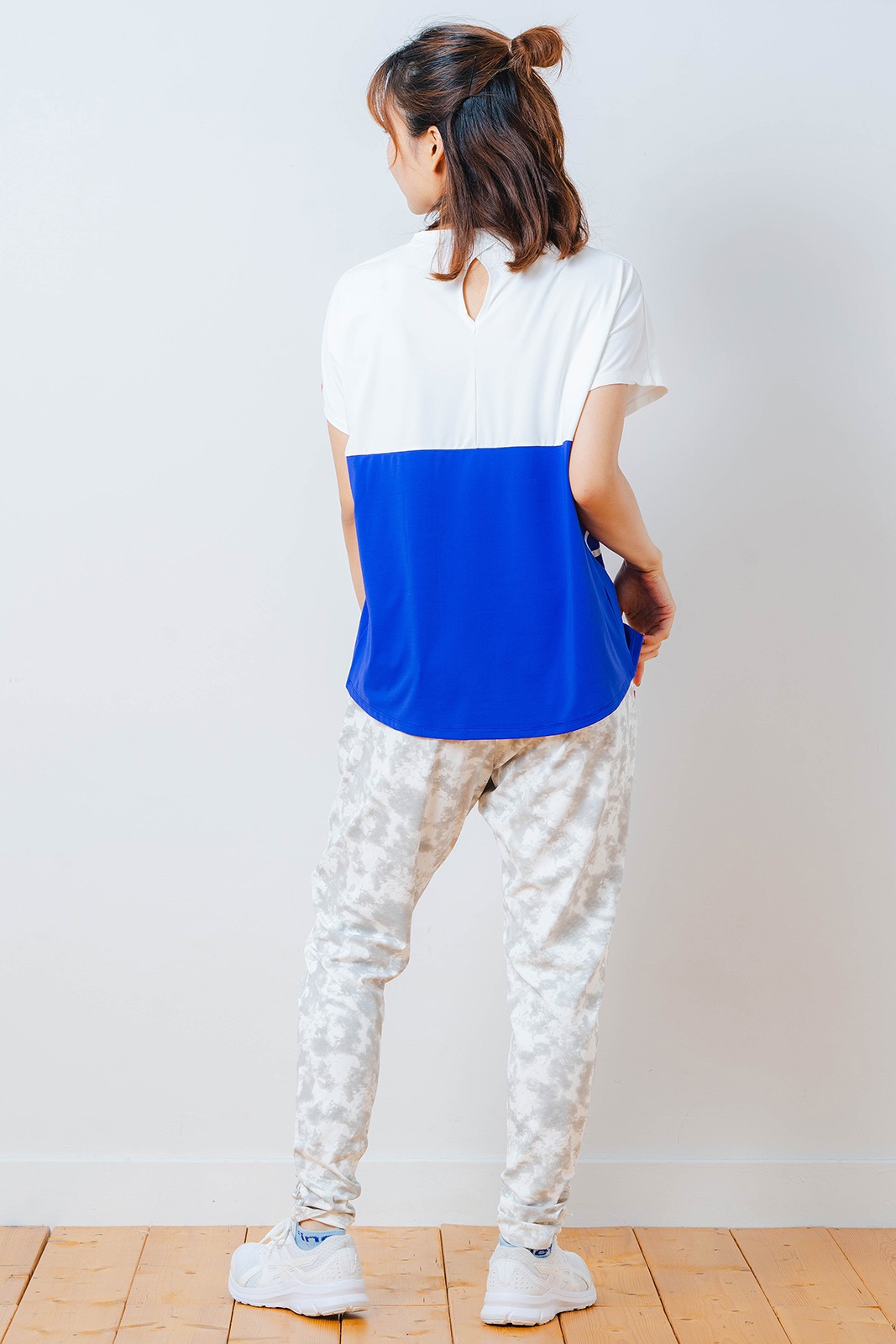 バイカラー Tシャツ ブルー 1534-1614