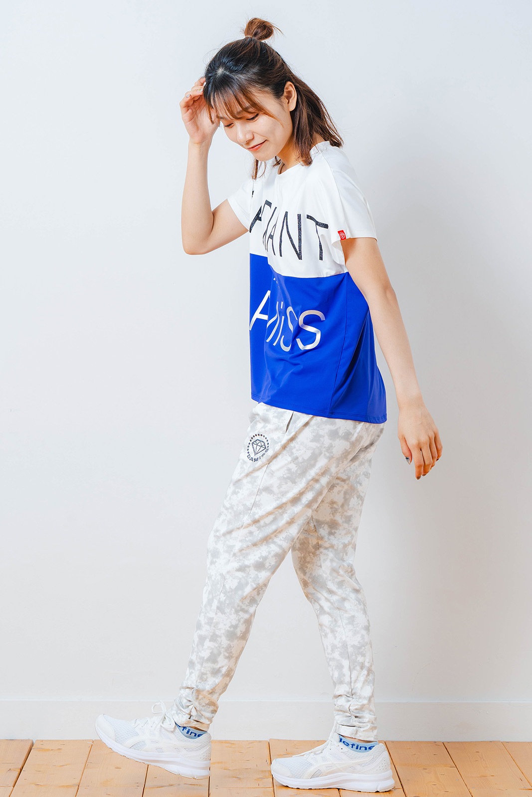 バイカラー Tシャツ ブルー 1534-1614