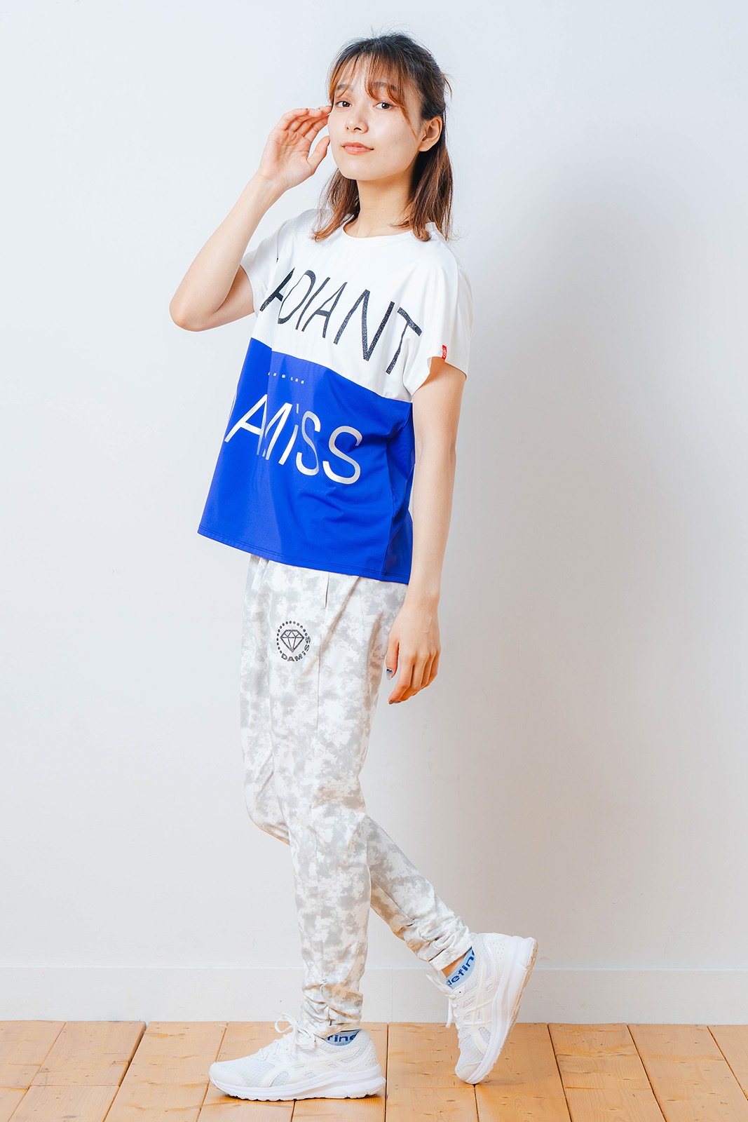 バイカラー Tシャツ ブルー 1534-1614