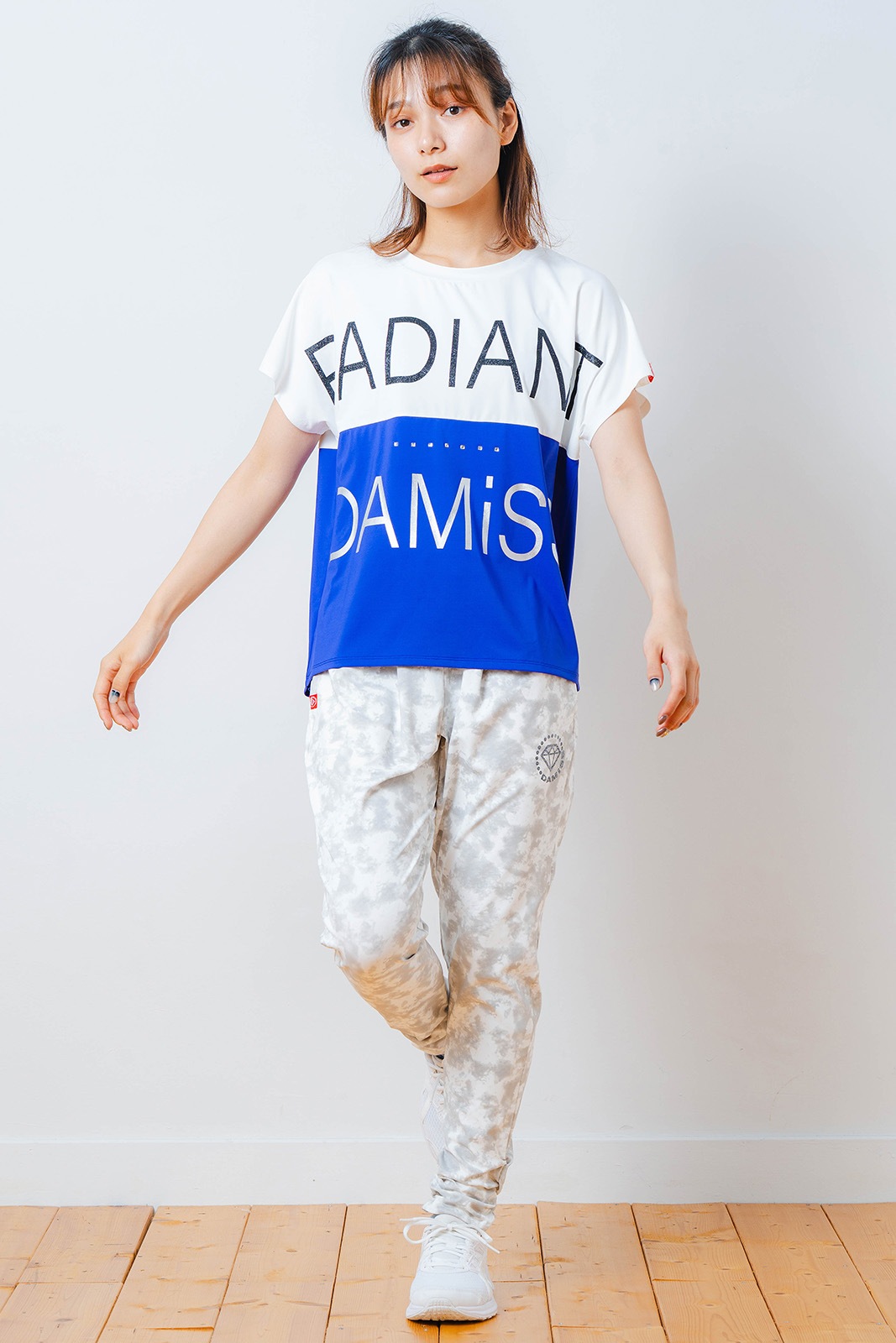 バイカラー Tシャツ ブルー 1534-1614