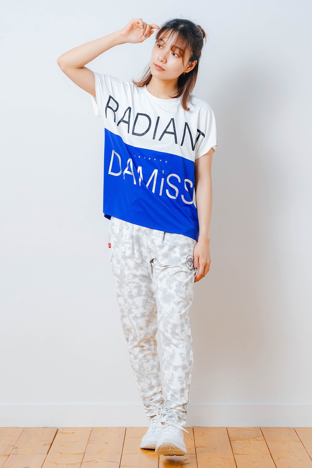 バイカラー Tシャツ ブルー 1534-1614