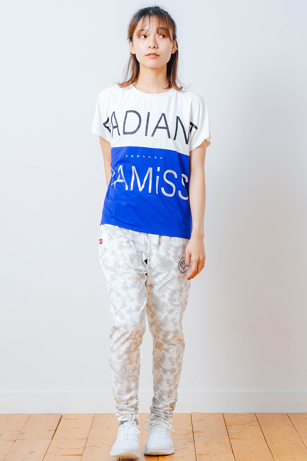 バイカラー Tシャツ ブルー 1534-1614