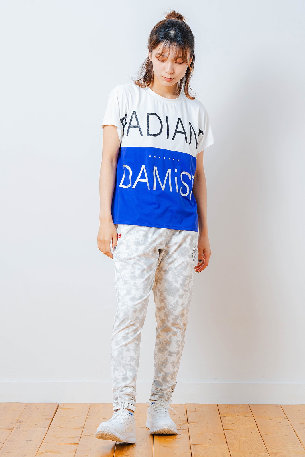 バイカラー Tシャツ ブルー 1534-1614