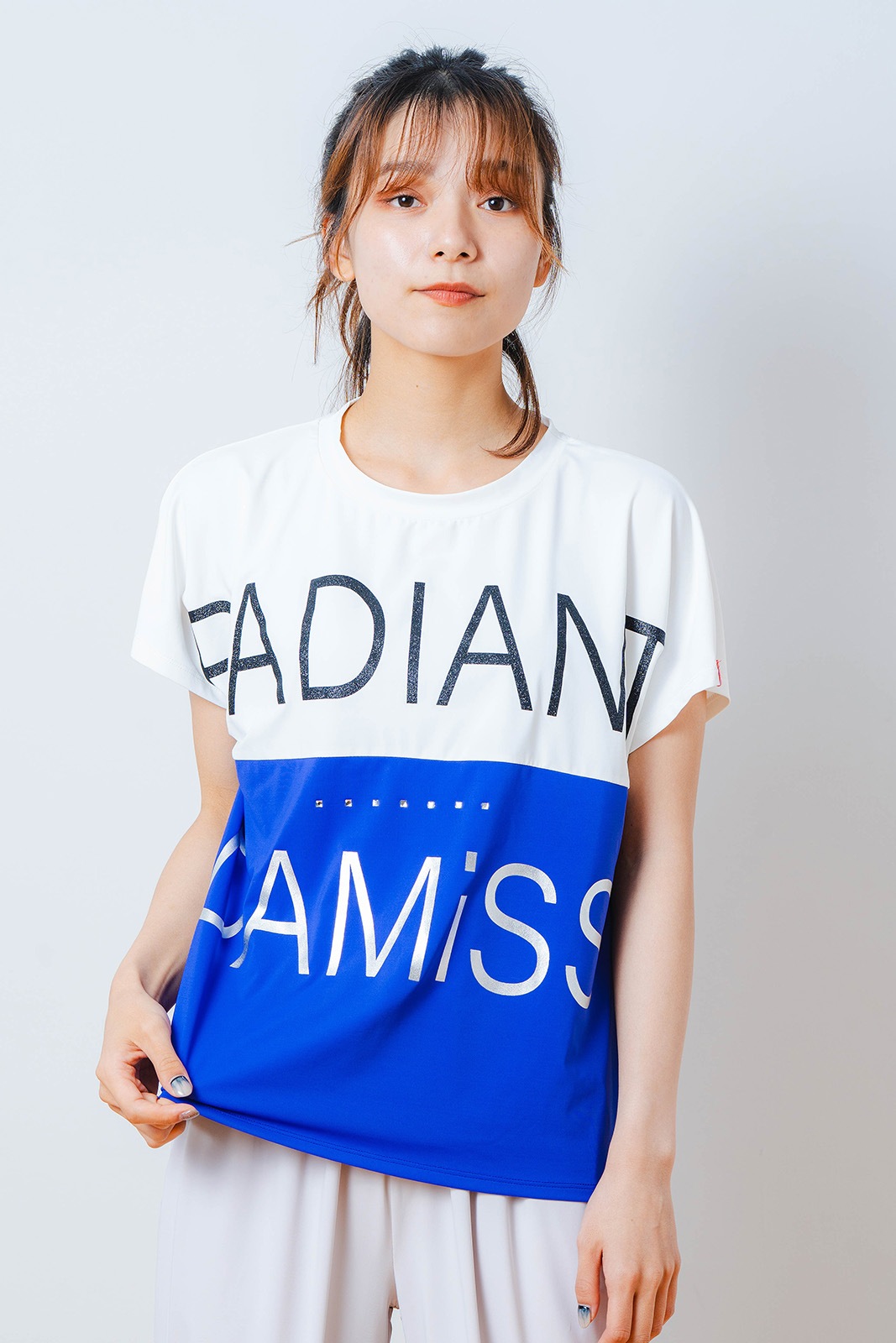 バイカラー Tシャツ ブルー 1534-1614