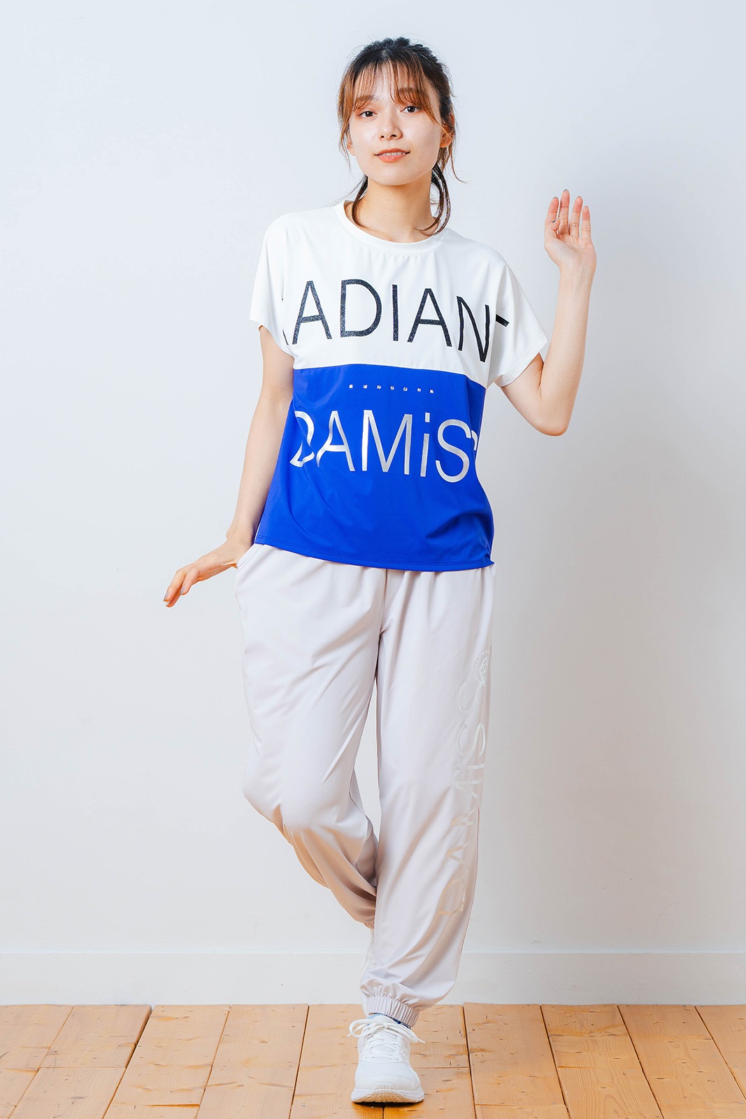 バイカラー Tシャツ ブルー 1534-1614