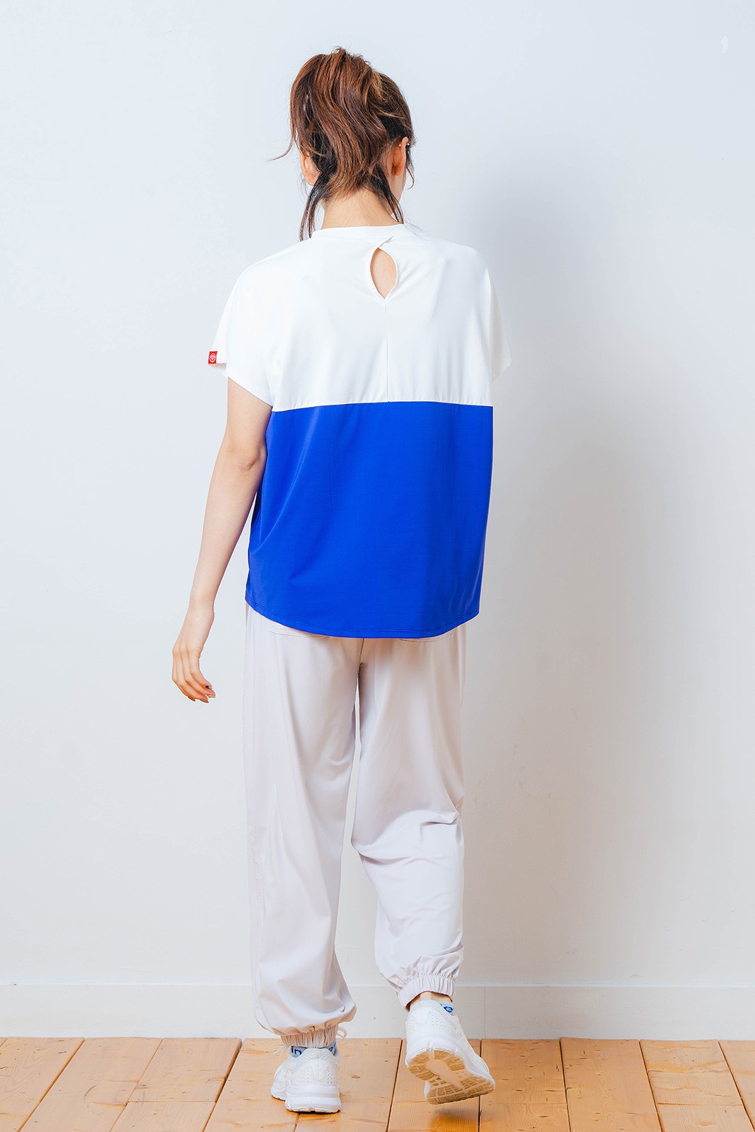 バイカラー Tシャツ ブルー 1534-1614