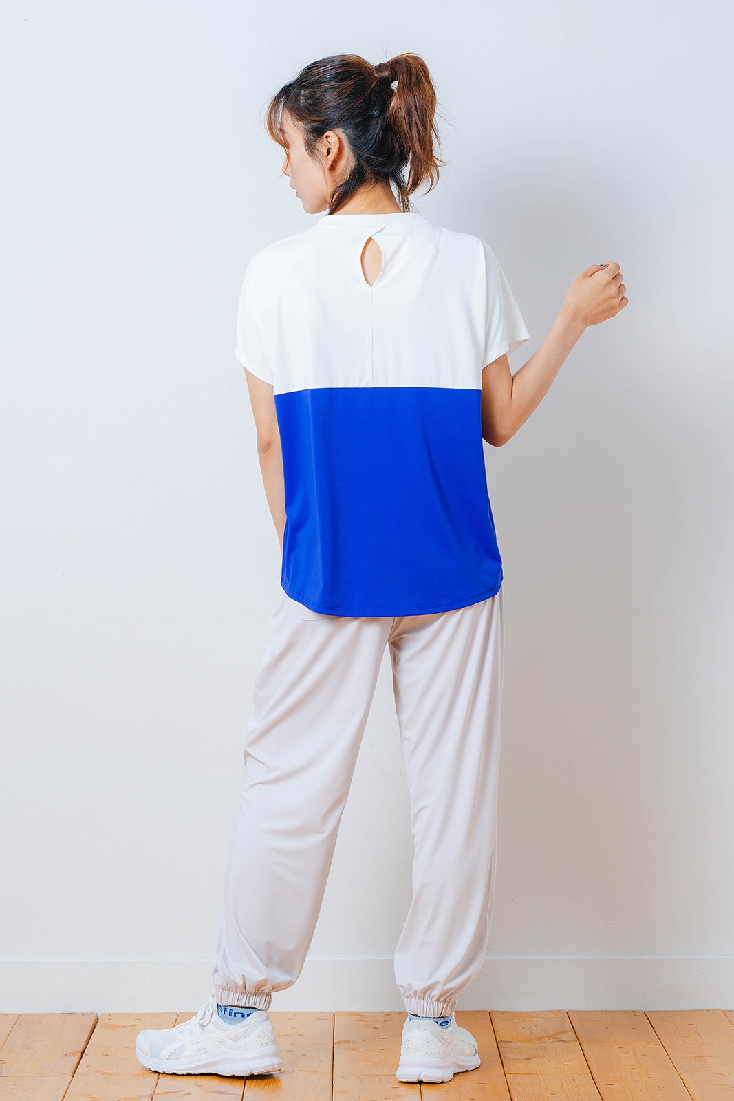 バイカラー Tシャツ ブルー 1534-1614