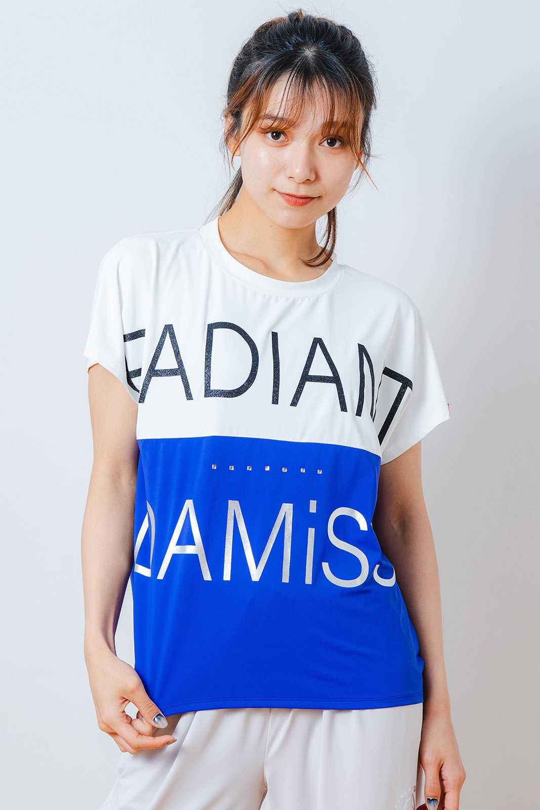 バイカラー Tシャツ ブルー 1534-1614