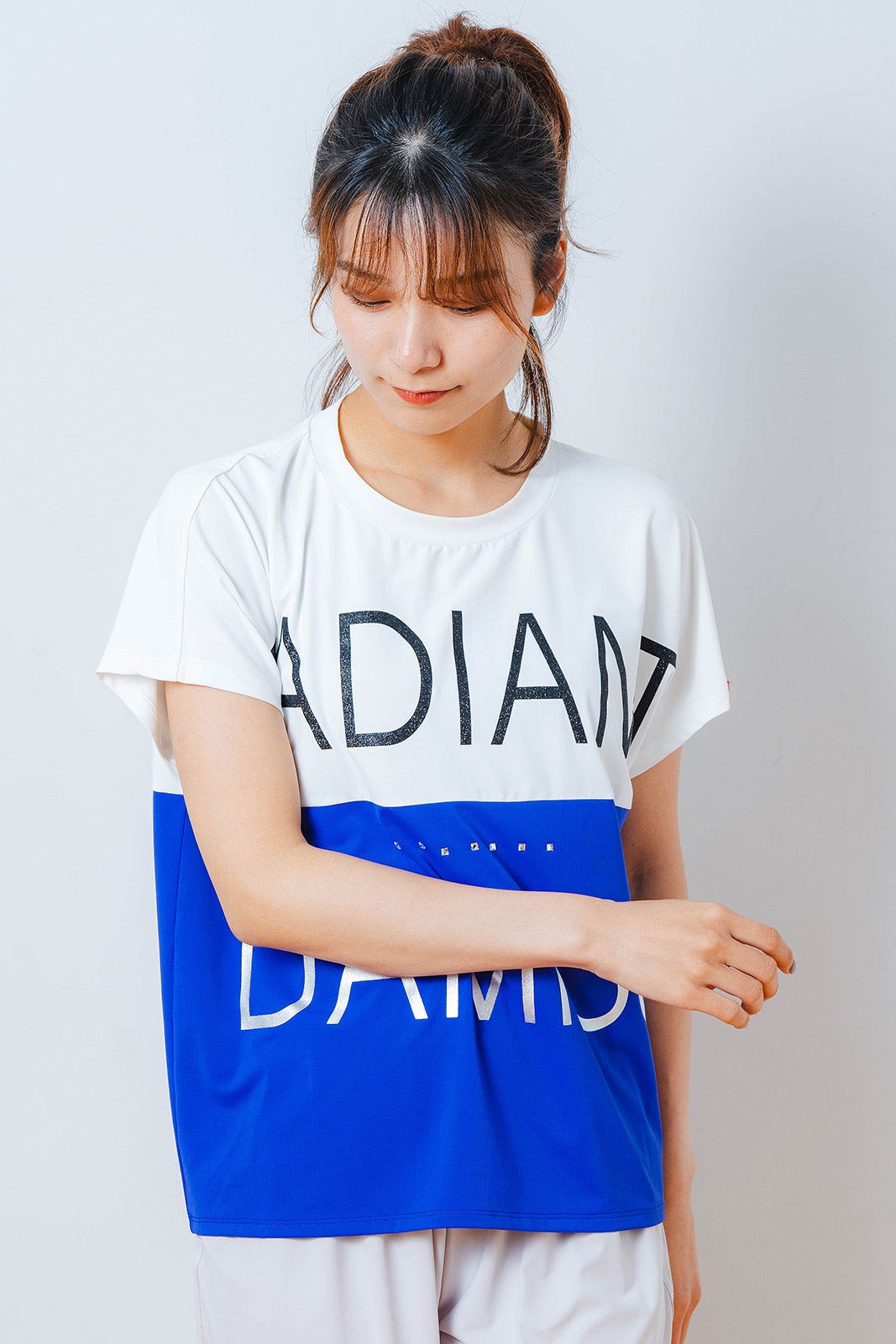 バイカラー Tシャツ ブルー 1534-1614