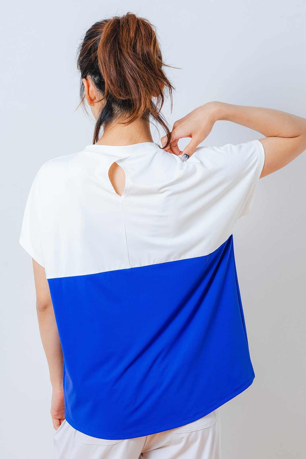 バイカラー Tシャツ ブルー 1534-1614