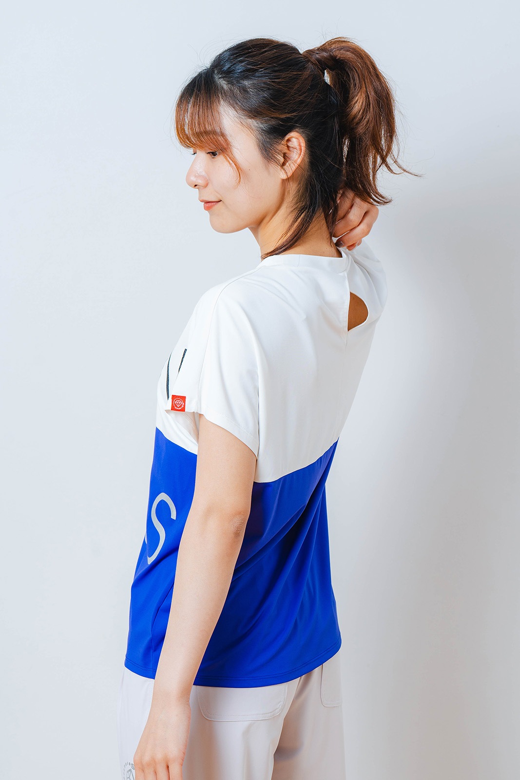 バイカラー Tシャツ ブルー 1534-1614