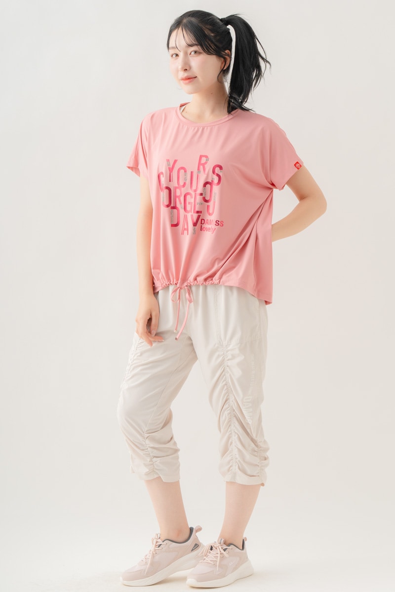 【先行割10％OFF】　メタルロゴプリントTシャツ ピンク 1634-1490【8/17まで】