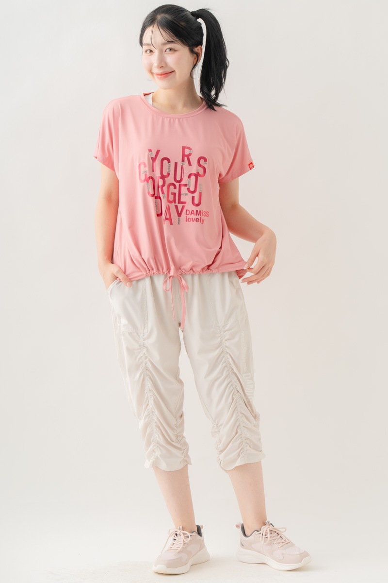 【先行割10％OFF】　メタルロゴプリントTシャツ ピンク 1634-1490【8/17まで】