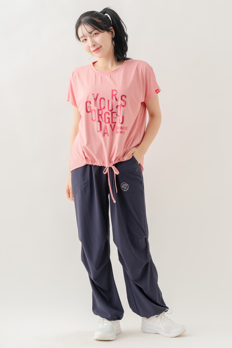 【先行割10％OFF】　メタルロゴプリントTシャツ ピンク 1634-1490【8/17まで】