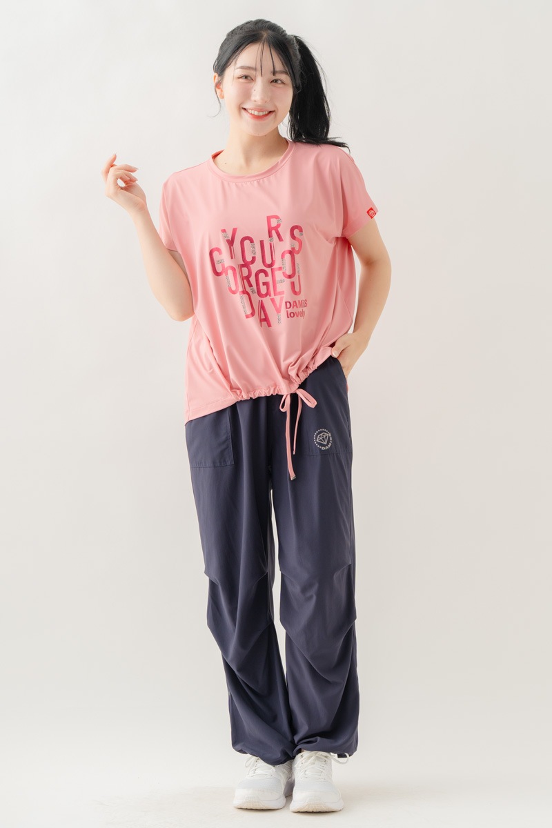 【先行割10％OFF】　メタルロゴプリントTシャツ ピンク 1634-1490【8/17まで】