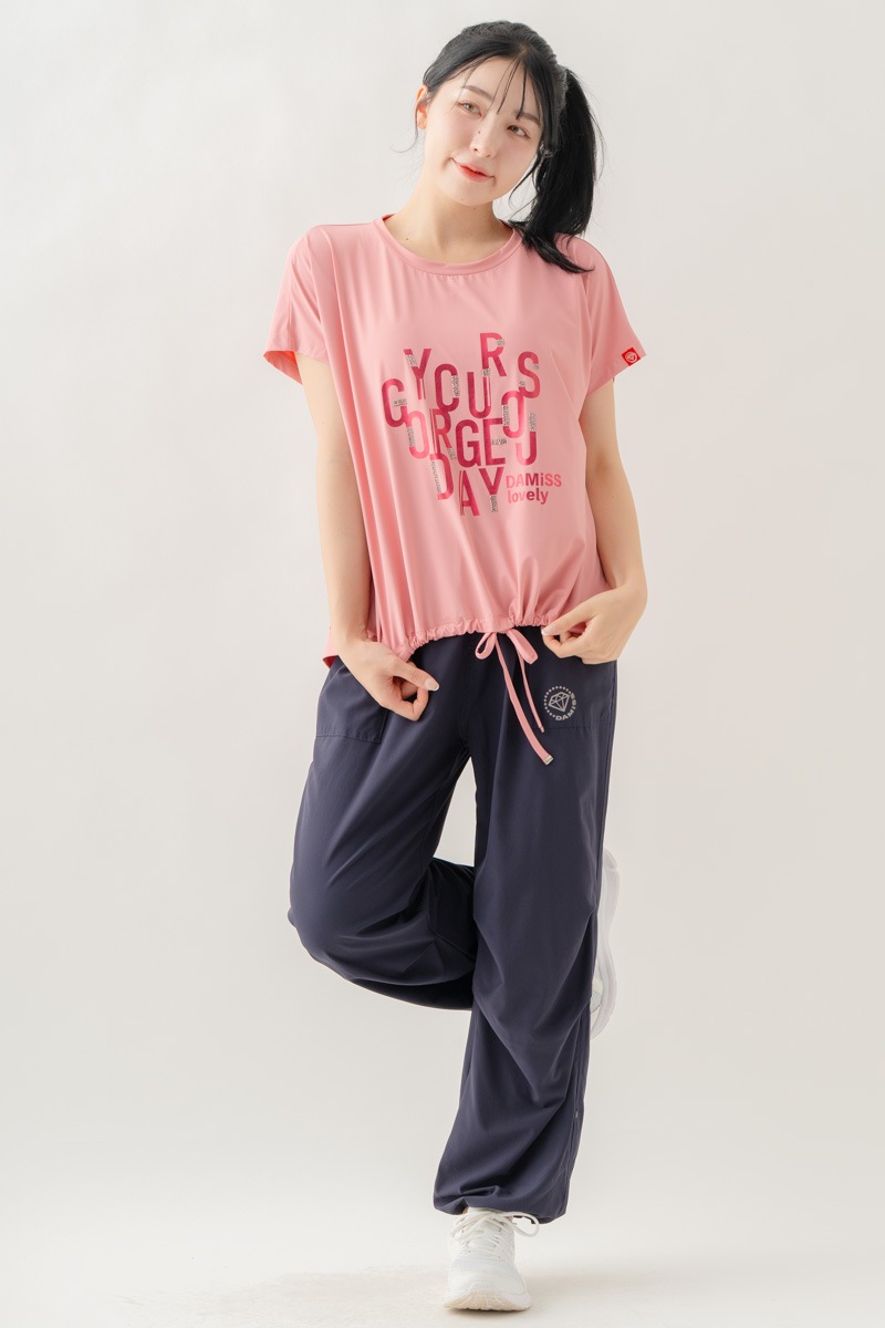 【先行割10％OFF】　メタルロゴプリントTシャツ ピンク 1634-1490【8/17まで】