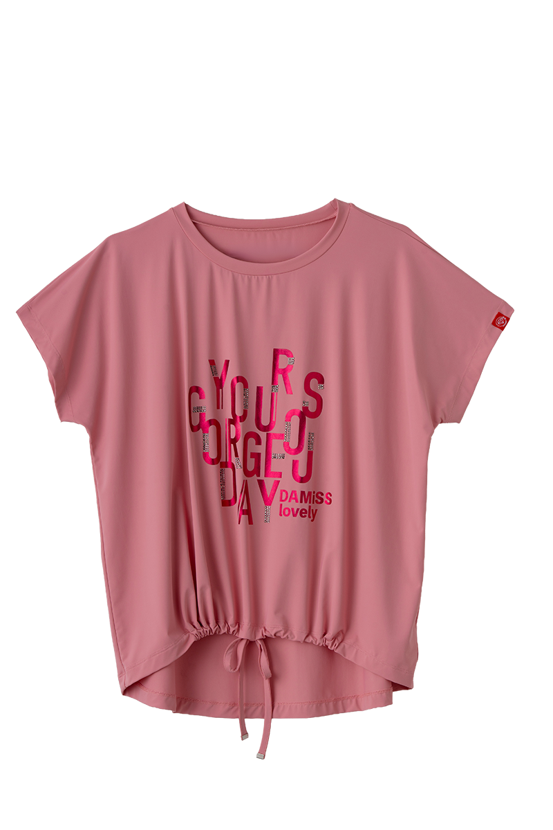 【先行割10％OFF】　メタルロゴプリントTシャツ ピンク 1634-1490【8/17まで】