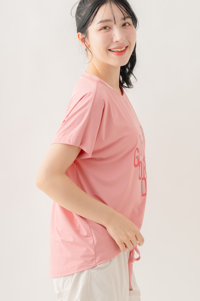 【先行割10％OFF】　メタルロゴプリントTシャツ ピンク 1634-1490【8/17まで】