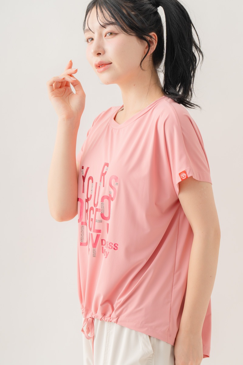 【先行割10％OFF】　メタルロゴプリントTシャツ ピンク 1634-1490【8/17まで】