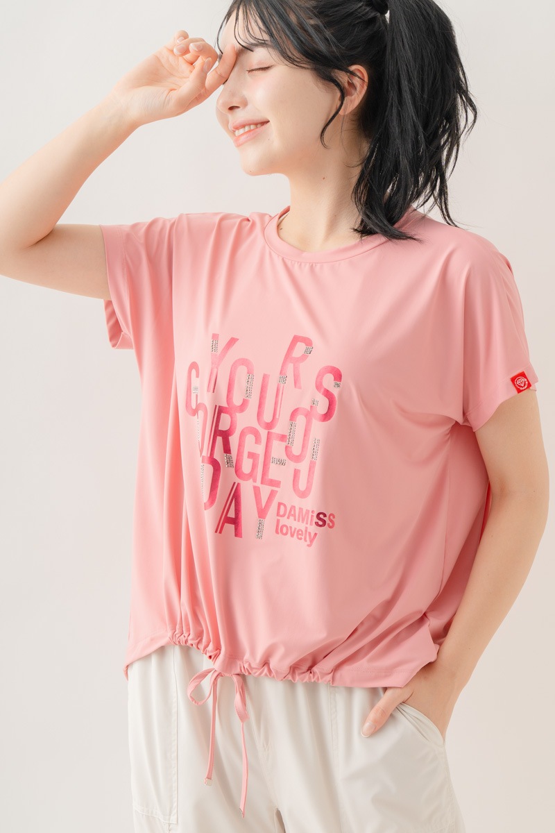 【先行割10％OFF】　メタルロゴプリントTシャツ ピンク 1634-1490【8/17まで】