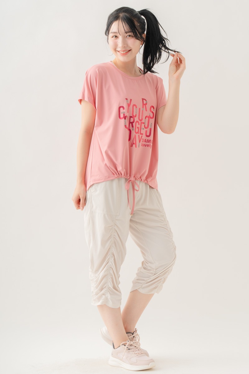 【先行割10％OFF】　メタルロゴプリントTシャツ ピンク 1634-1490【8/17まで】