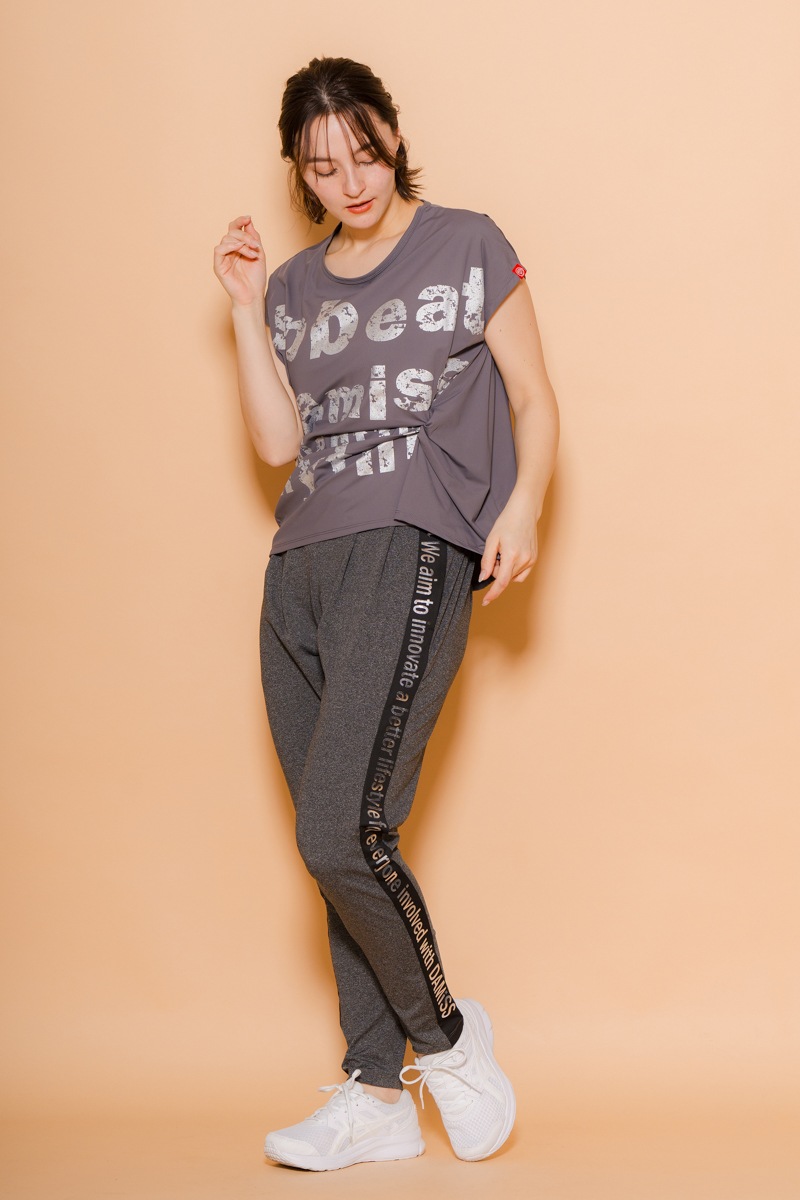 パネルロゴTシャツ チャコール 1434-1604 ★