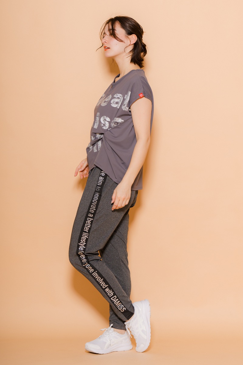 パネルロゴTシャツ チャコール 1434-1604 ★
