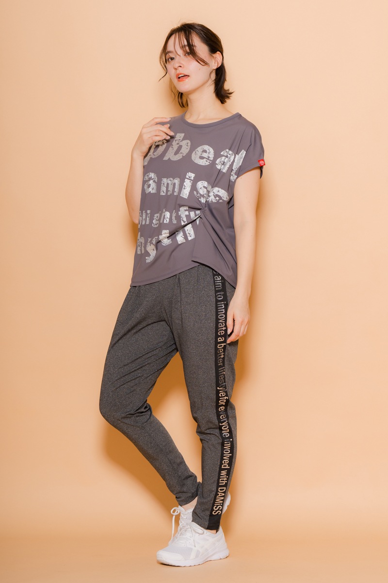 パネルロゴTシャツ チャコール 1434-1604 ★
