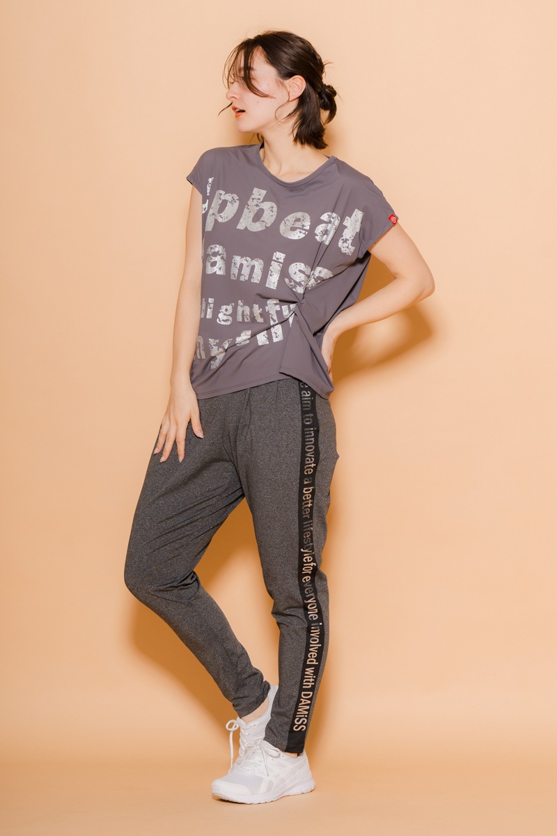 パネルロゴTシャツ チャコール 1434-1604 ★