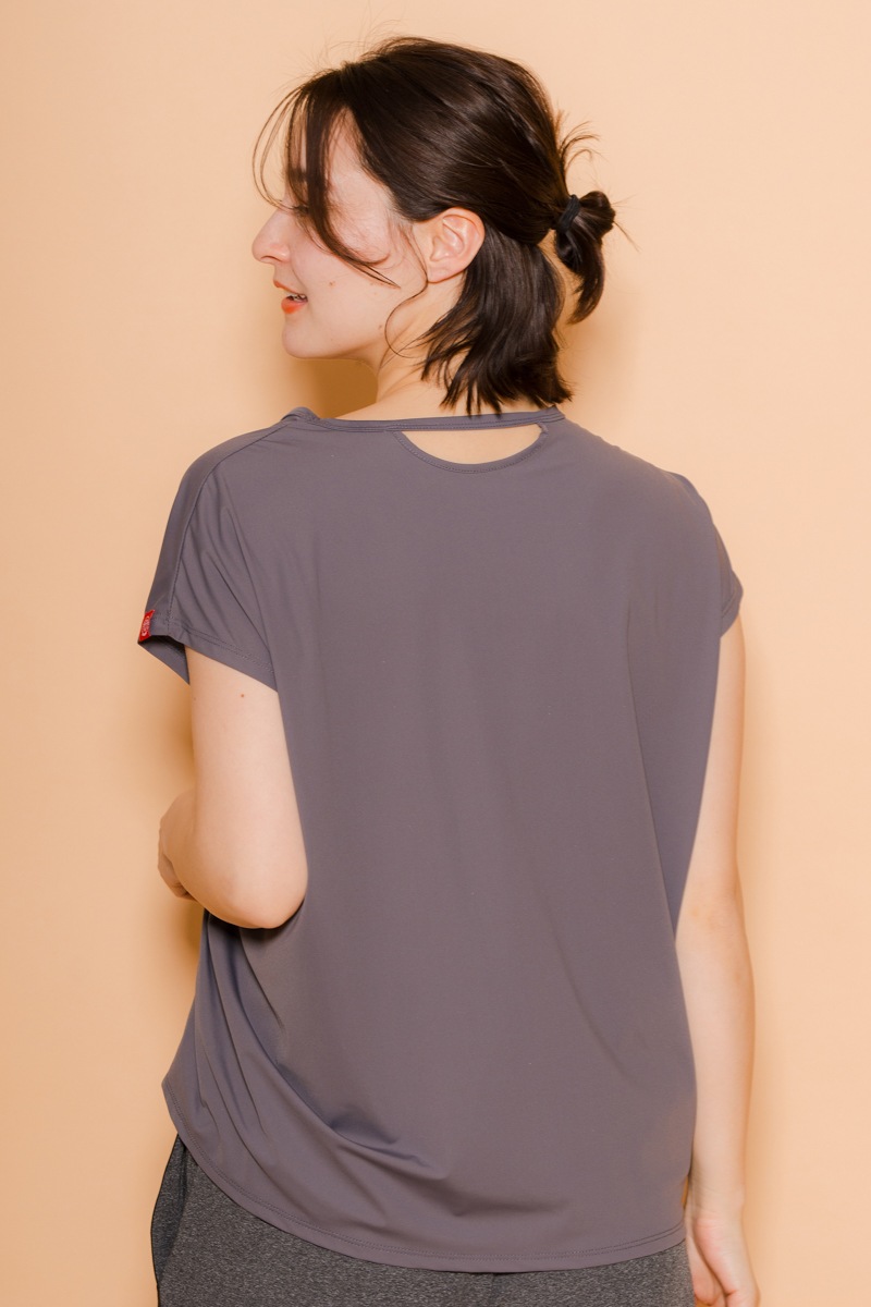 パネルロゴTシャツ チャコール 1434-1604 ★
