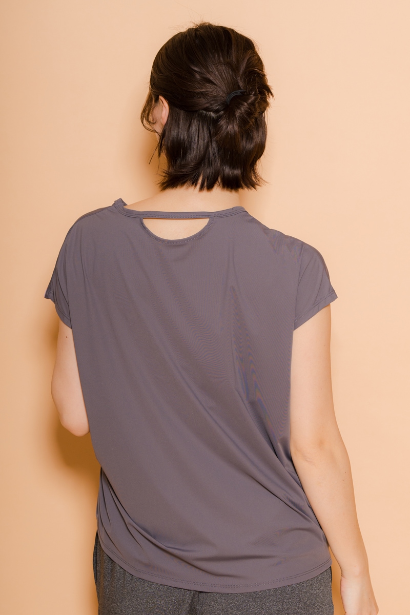 パネルロゴTシャツ チャコール 1434-1604 ★