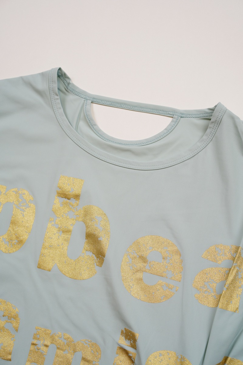 パネルロゴTシャツ チャコール 1434-1604 ★