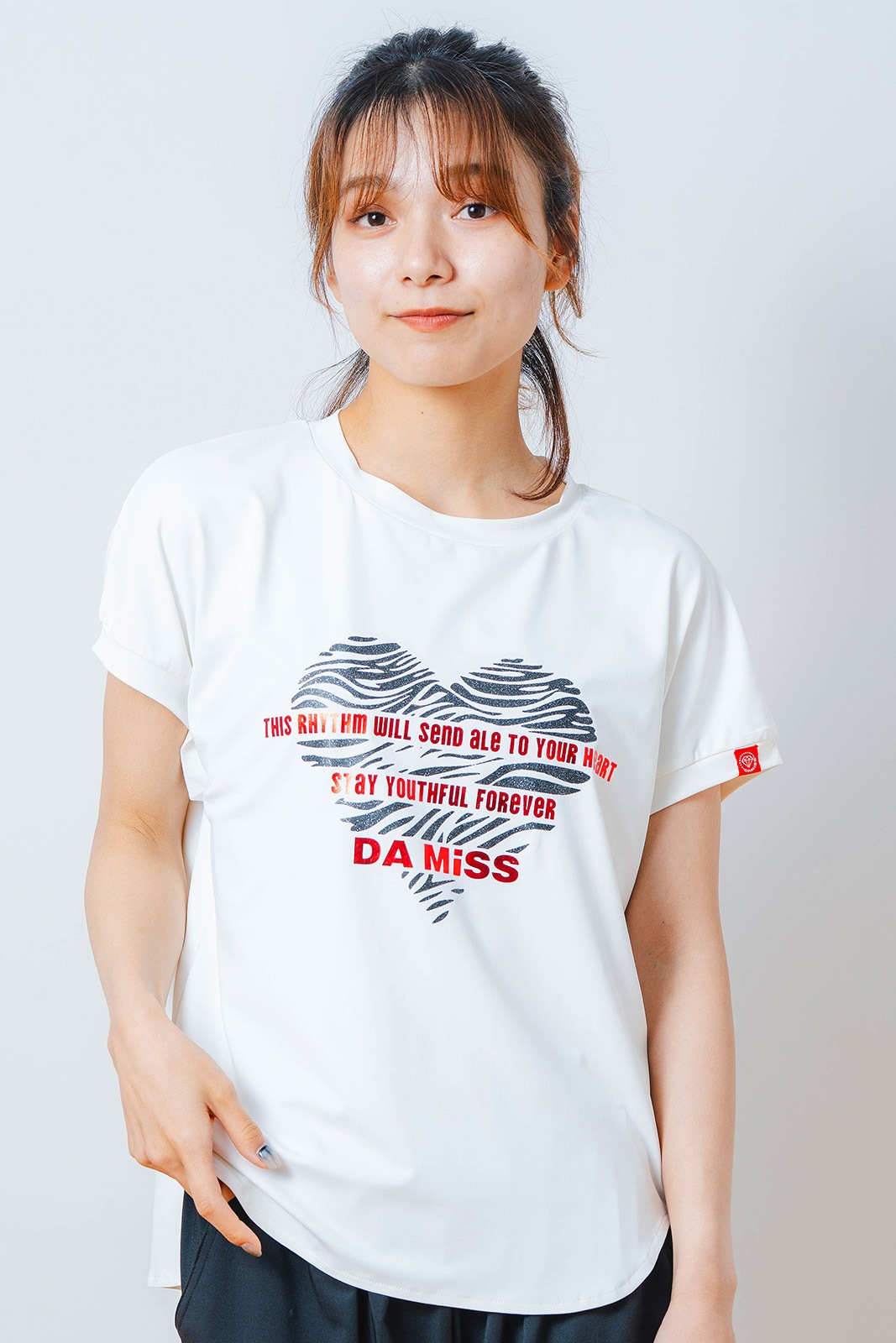 ハートゼブラ Tシャツ ホワイト 1534-1615