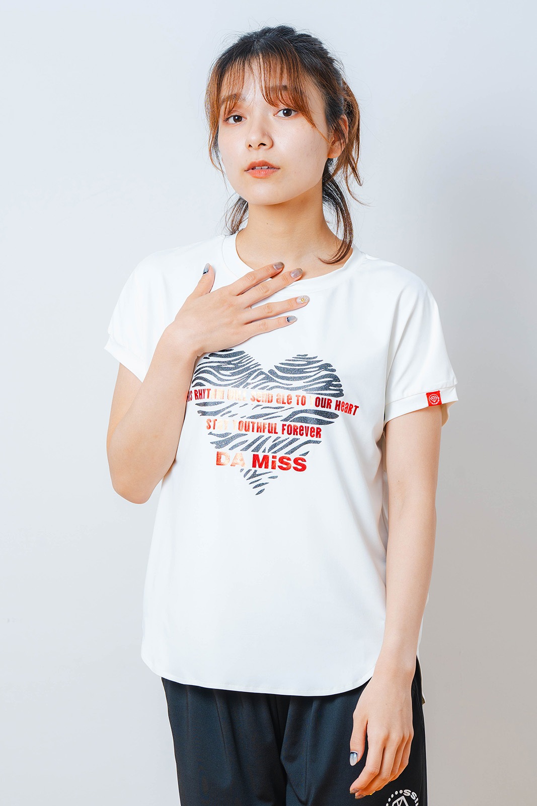 ハートゼブラ Tシャツ ホワイト 1534-1615