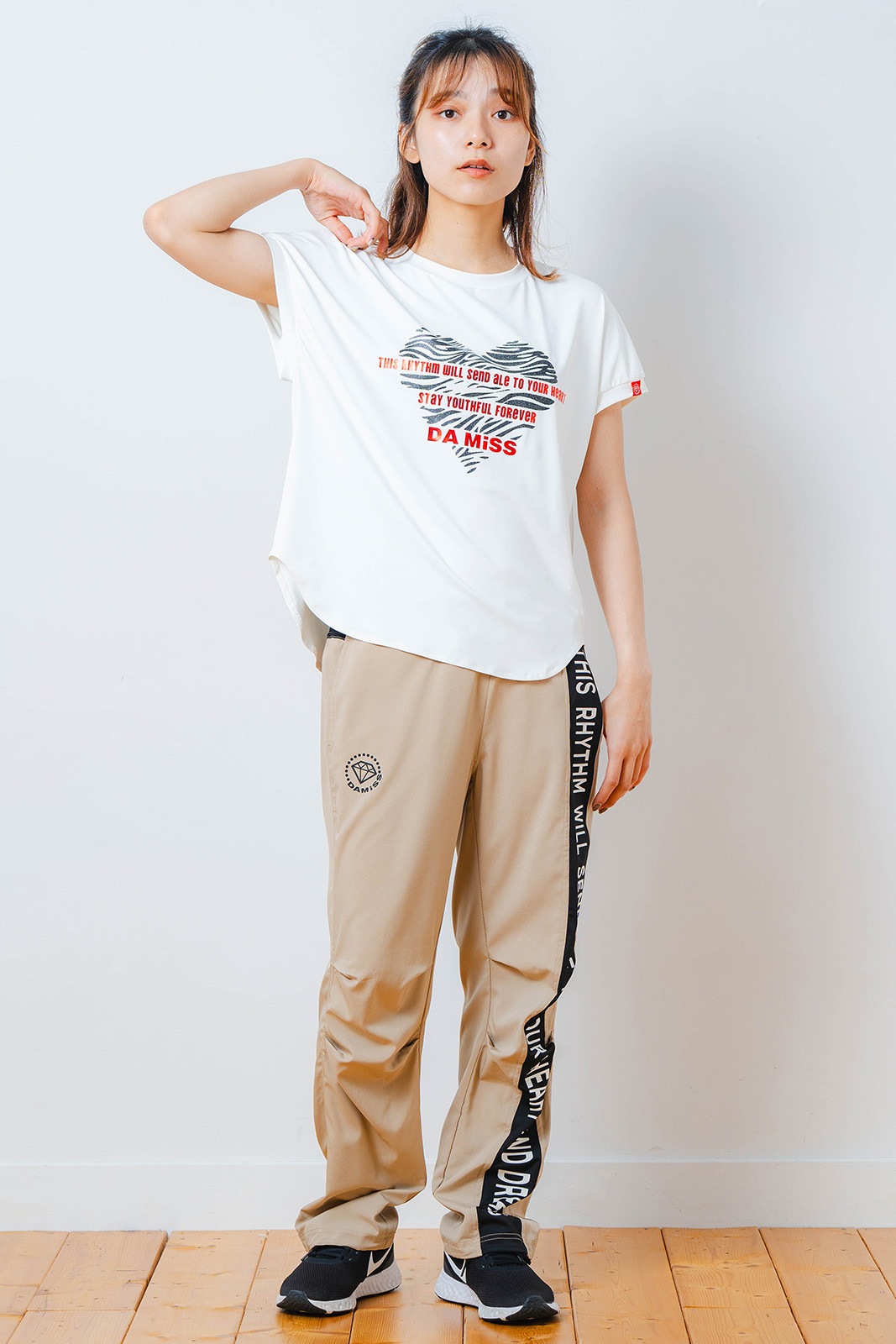 ハートゼブラ Tシャツ ホワイト 1534-1615