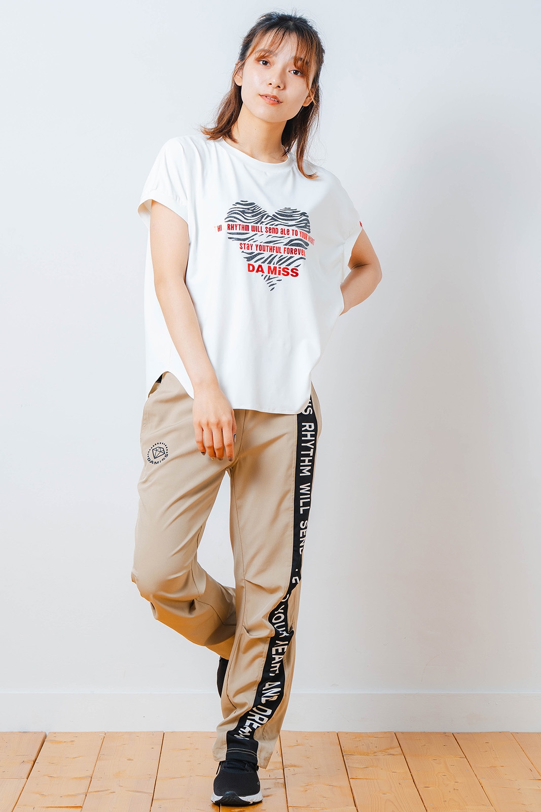 ハートゼブラ Tシャツ ホワイト 1534-1615