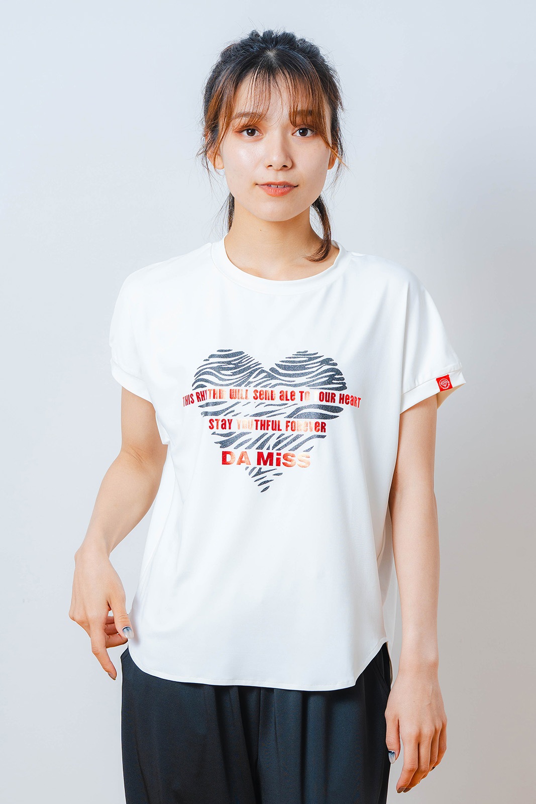 ハートゼブラ Tシャツ ホワイト 1534-1615