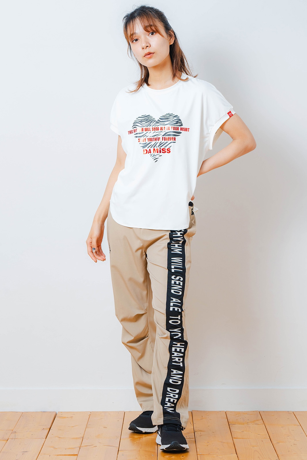 ハートゼブラ Tシャツ ホワイト 1534-1615