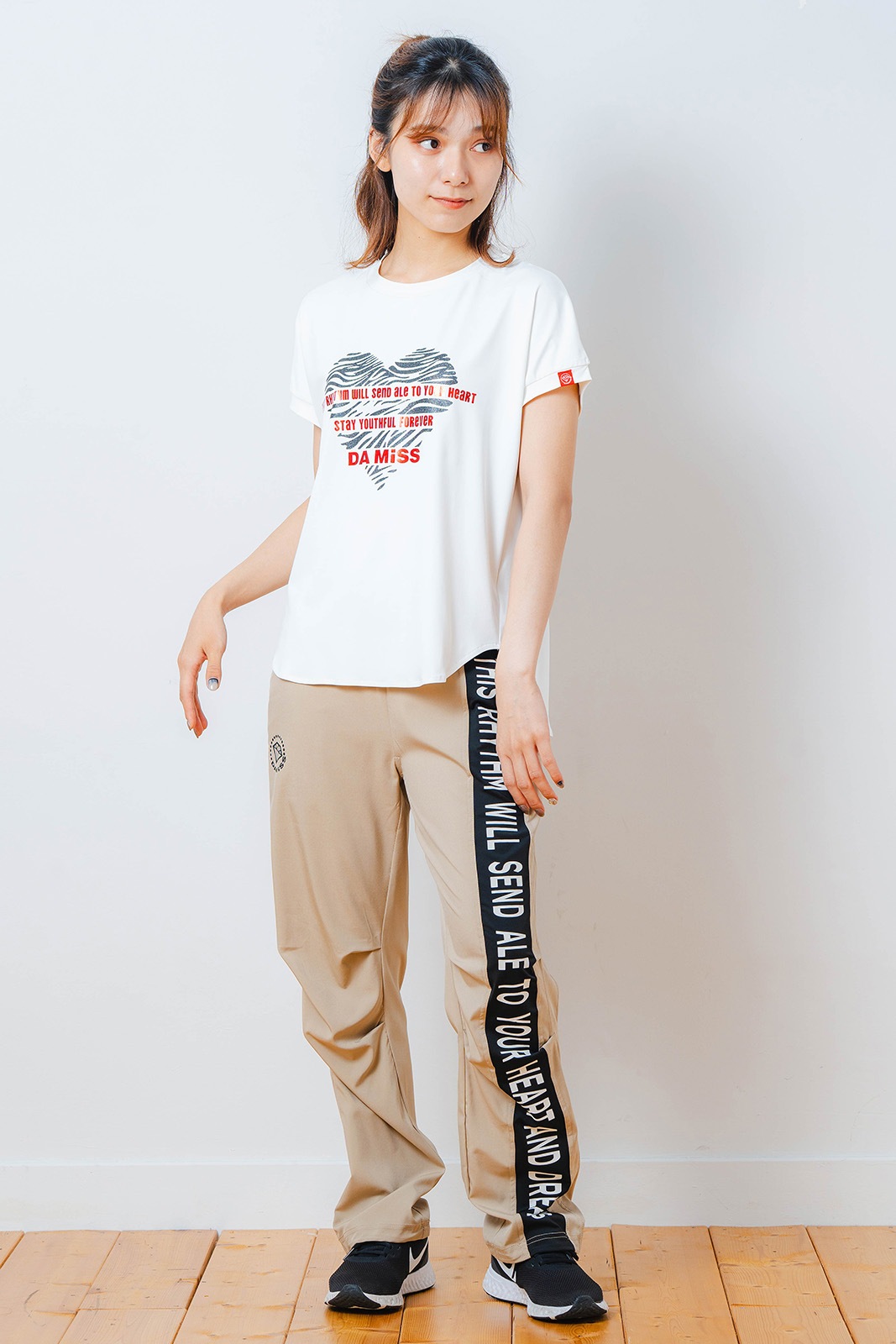 ハートゼブラ Tシャツ ホワイト 1534-1615