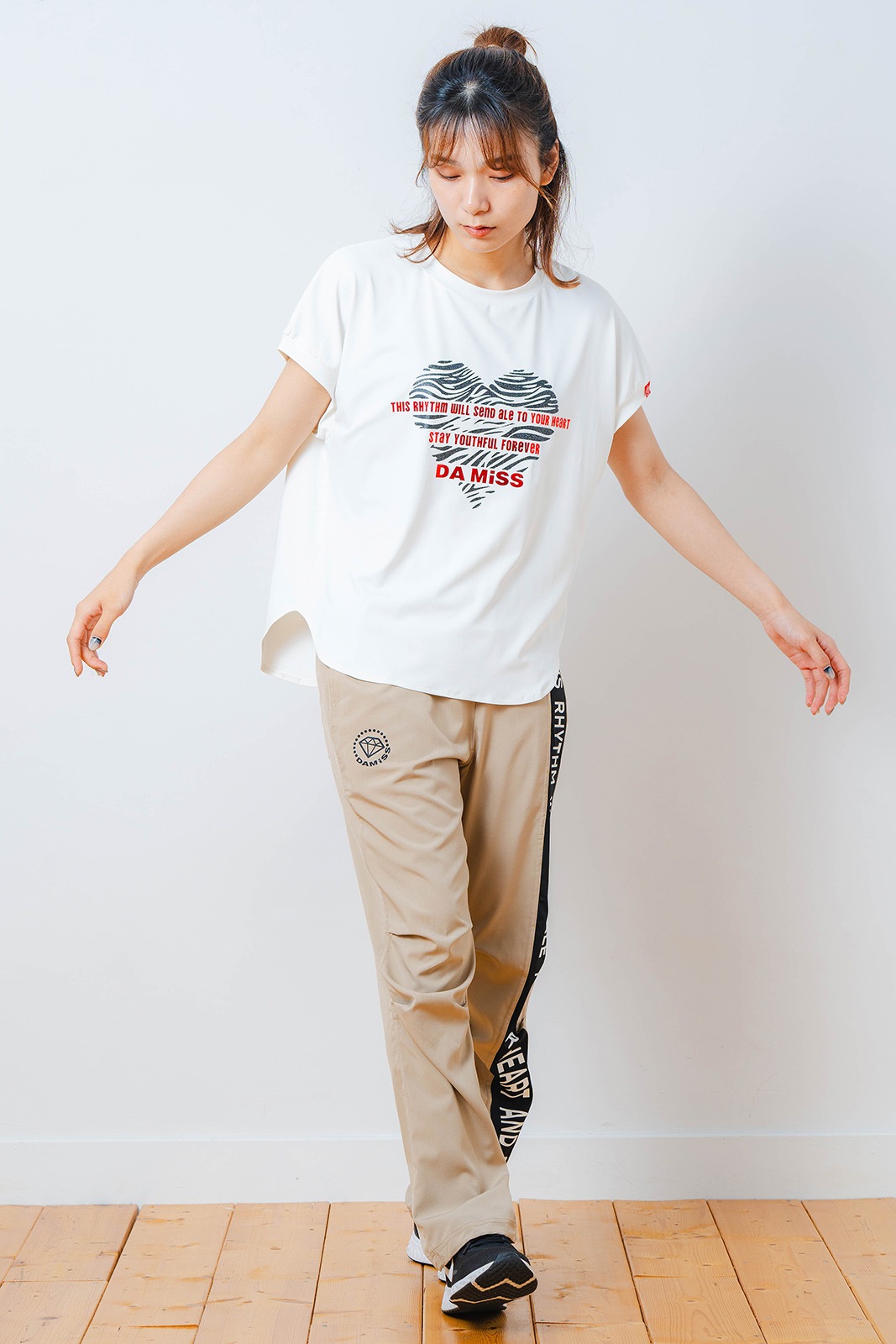 ハートゼブラ Tシャツ ホワイト 1534-1615