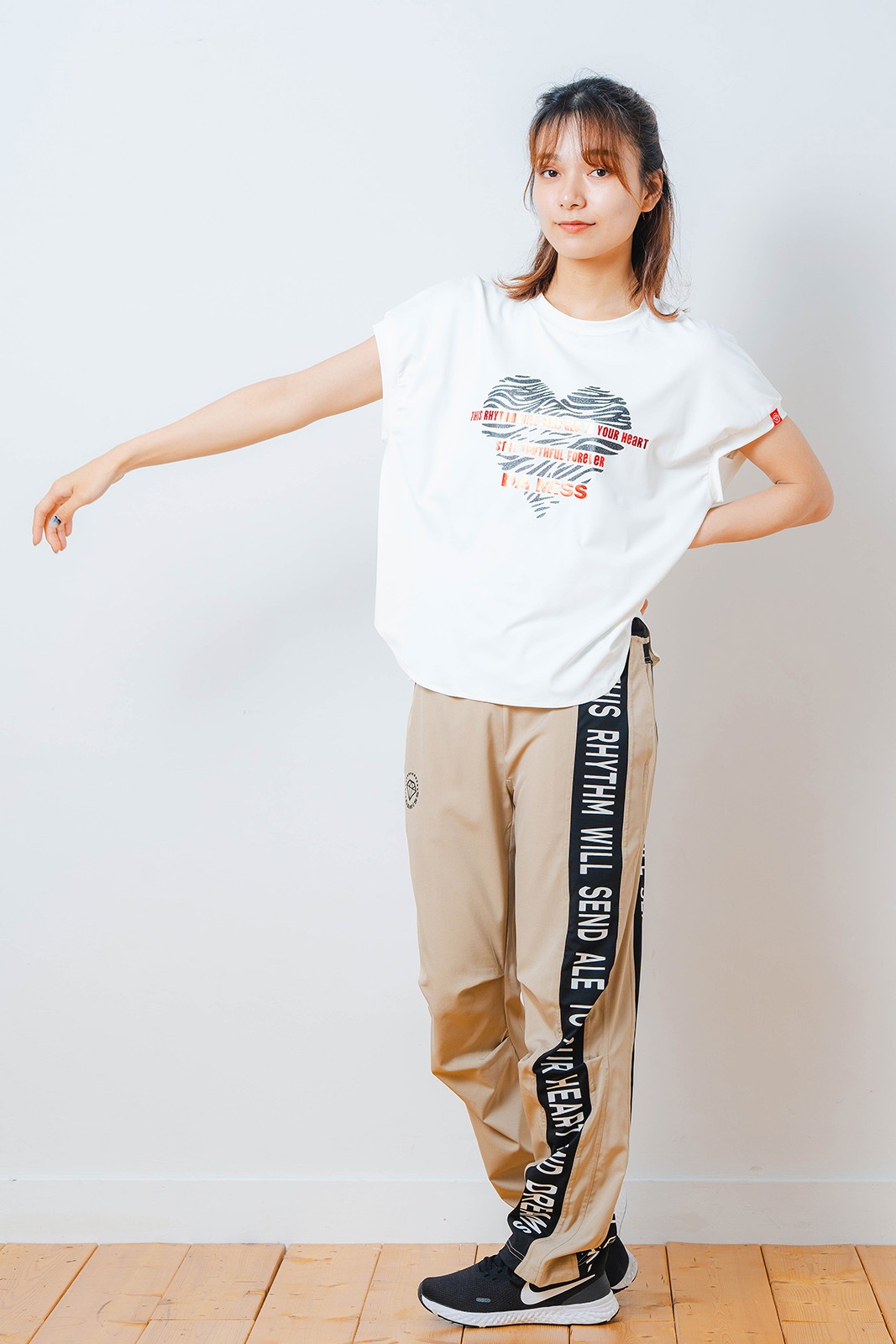 ハートゼブラ Tシャツ ホワイト 1534-1615