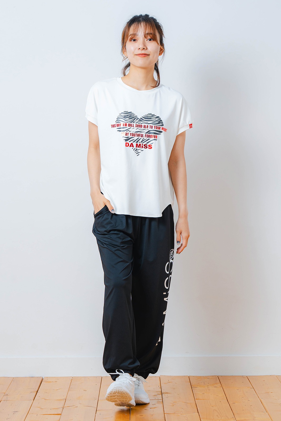 ハートゼブラ Tシャツ ホワイト 1534-1615