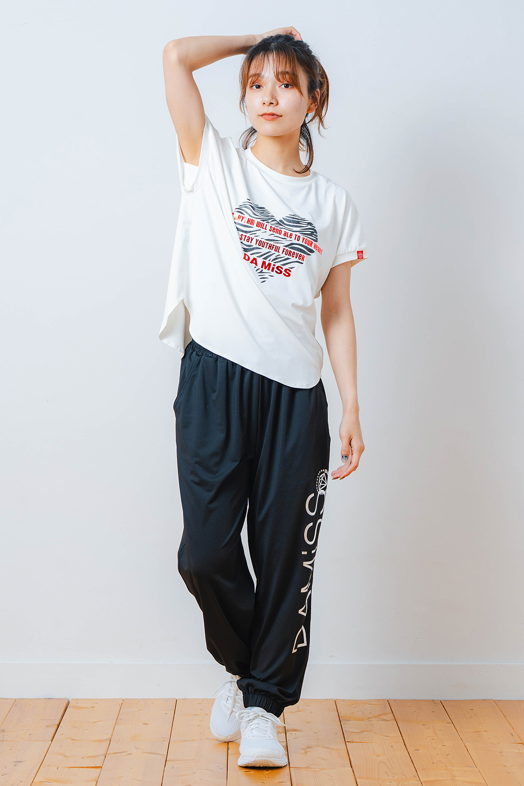 ハートゼブラ Tシャツ ホワイト 1534-1615