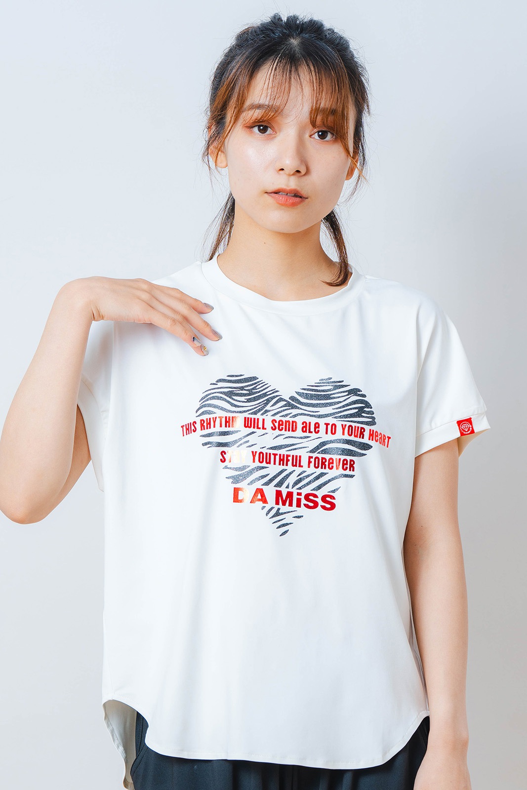 ハートゼブラ Tシャツ ホワイト 1534-1615