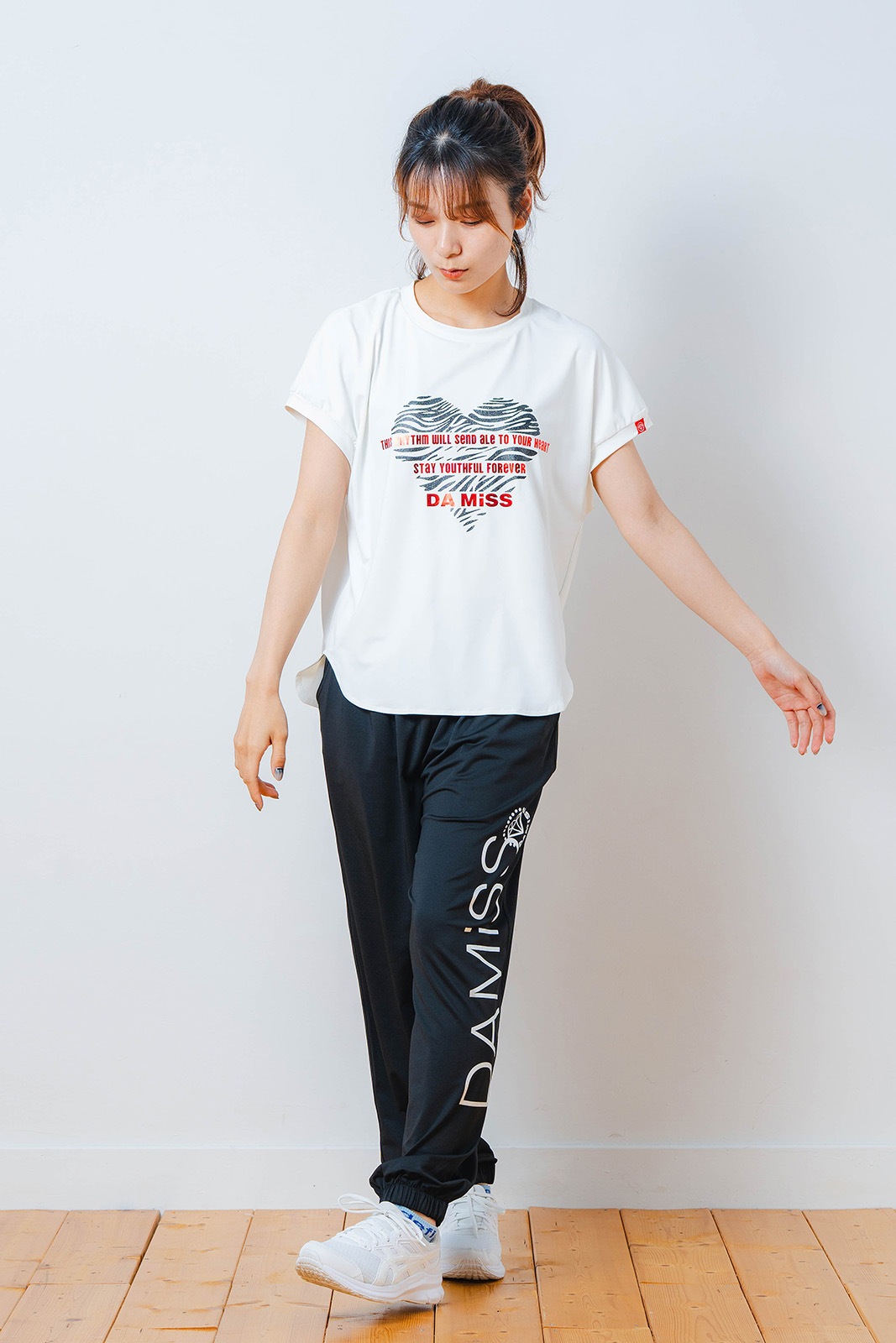 ハートゼブラ Tシャツ ホワイト 1534-1615