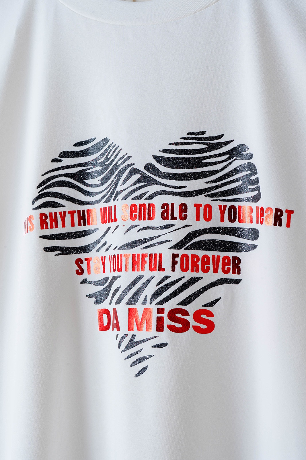 ハートゼブラ Tシャツ ホワイト 1534-1615